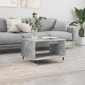 Klubska mizica betonsko siva 60x50x40 cm inženirski les