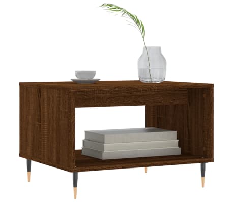 vidaXL S&oacute;fabor&eth; Br&uacute;n Eik 60x50x40 cm Samsettur Vi&eth;ur