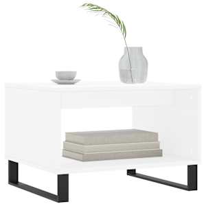 Konferenční stolek bílý 60 x 50 x 40 cm kompozitní dřevo - obrázek 3