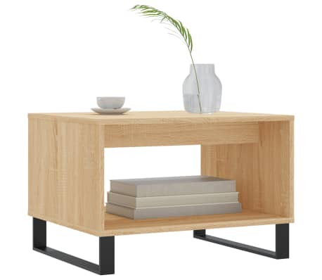 vidaXL Coffee Table Sonoma Oak 60x50x40 cm Engineered Wood