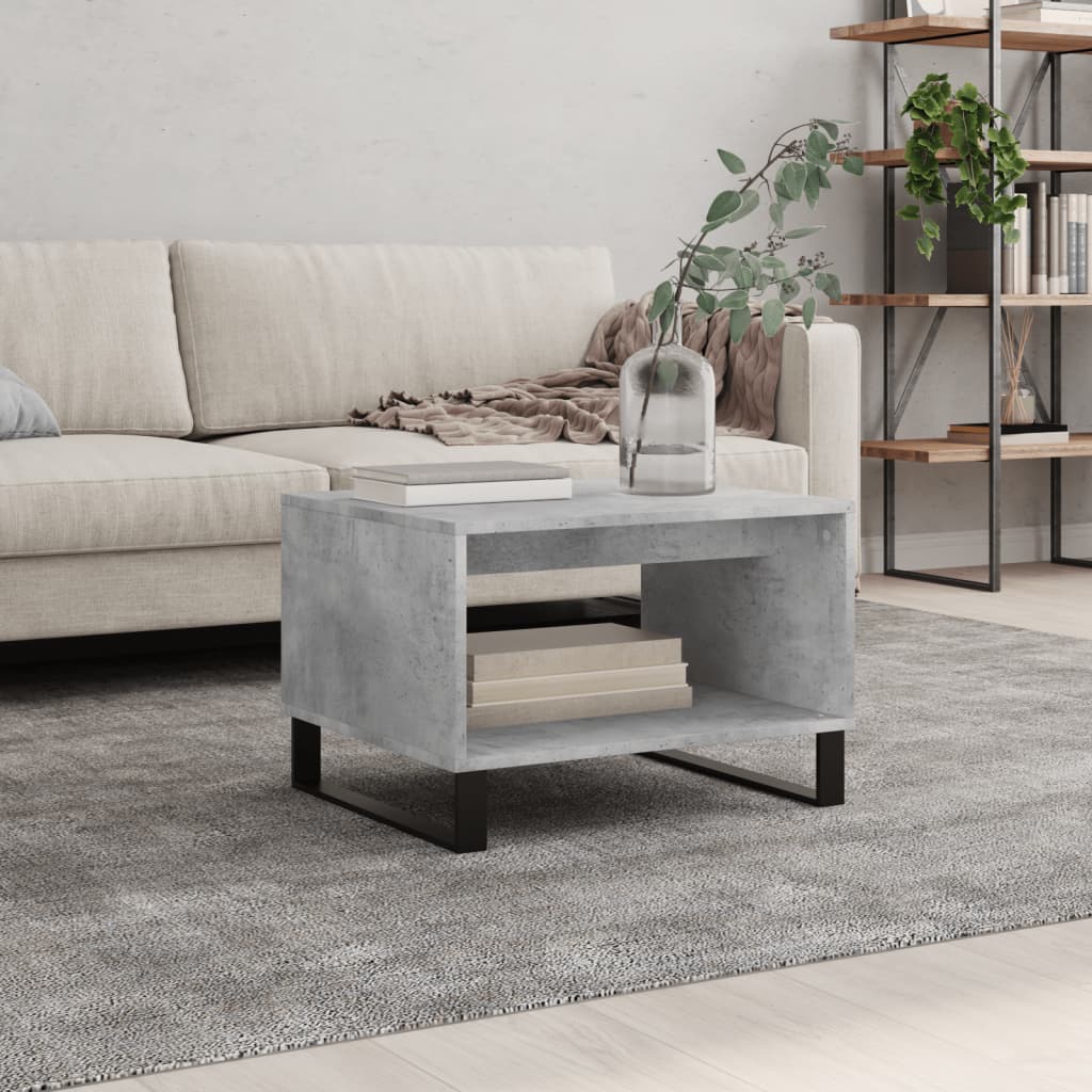 vidaXL sofabord 60x50x40 cm konstrueret træ betongrå