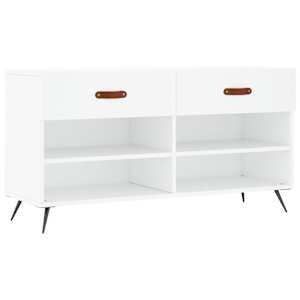 vidaXL jalatsipink, valge, 102 x 35 x 55 cm, tehispuit