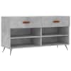 vidaXL jalatsipink, betoonhall, 102 x 35 x 55 cm, tehispuit