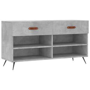vidaXL jalatsipink, betoonhall, 102 x 35 x 55 cm, tehispuit