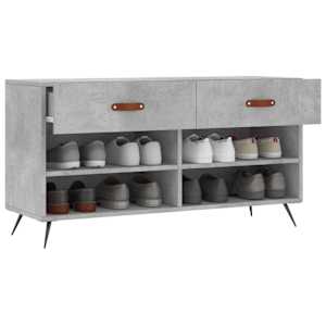 Botník betonově šedý 102 x 35 x 55 cm kompozitní dřevo - obrázek 4
