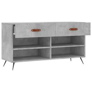 Botník betonově šedý 102 x 35 x 55 cm kompozitní dřevo - obrázek 5