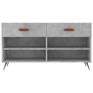 Botník betonově šedý 102 x 35 x 55 cm kompozitní dřevo - obrázek 6