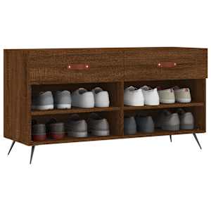 Botník hnědý dub 102 x 35 x 55 cm kompozitní dřevo - obrázek 3