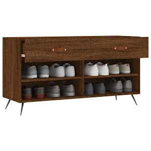 Botník hnědý dub 102 x 35 x 55 cm kompozitní dřevo - obrázek 4
