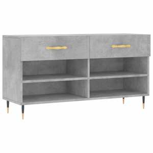 vidaXL jalatsipink, betoonhall, 102 x 35 x 55 cm, tehispuit