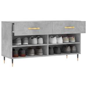 Botník betonově šedý 102 x 35 x 55 cm kompozitní dřevo - obrázek 3