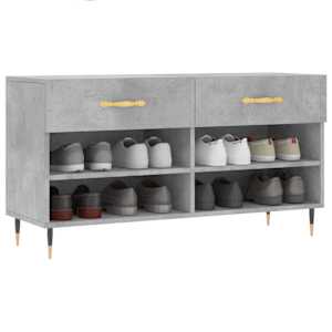 Botník betonově šedý 102 x 35 x 55 cm kompozitní dřevo - obrázek 4