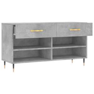 Botník betonově šedý 102 x 35 x 55 cm kompozitní dřevo - obrázek 5