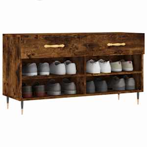 Botník kouřový dub 102 x 35 x 55 cm kompozitní dřevo - obrázek 3