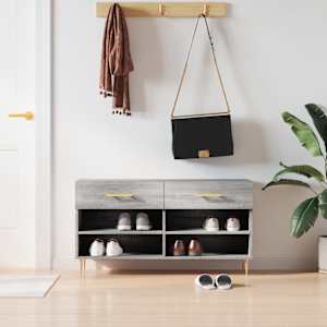 Klop za čevlje siva sonoma 102x35x55 cm inženirski les