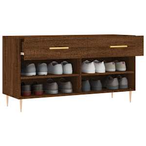 Botník hnědý dub 102 x 35 x 55 cm kompozitní dřevo - obrázek 4