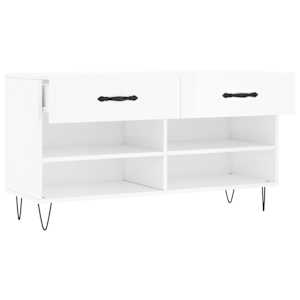 Botník bílý s vysokým leskem 102 x 35 x 55 cm kompozitní dřevo - obrázek 5