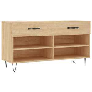 vidaXL jalatsipink, Sonoma tamm, 102 x 35 x 55 cm, tehispuit