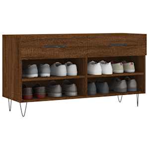 Botník hnědý dub 102 x 35 x 55 cm kompozitní dřevo - obrázek 3