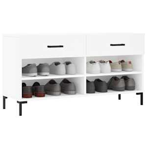 Botník bílý 102 x 35 x 55 cm kompozitní dřevo - obrázek 3