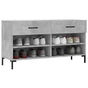 Botník betonově šedý 102 x 35 x 55 cm kompozitní dřevo - obrázek 3