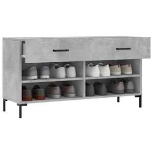 Botník betonově šedý 102 x 35 x 55 cm kompozitní dřevo - obrázek 4