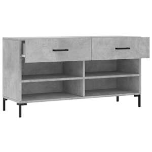 Botník betonově šedý 102 x 35 x 55 cm kompozitní dřevo - obrázek 5