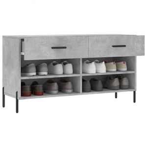 Botník betonově šedý 102 x 35 x 55 cm kompozitní dřevo - obrázek 4