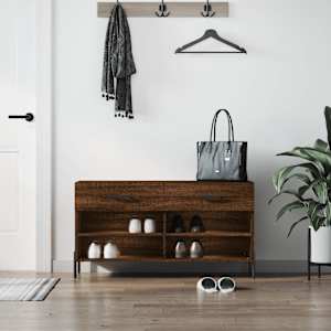 Botník hnědý dub 102 x 35 x 55 cm kompozitní dřevo
