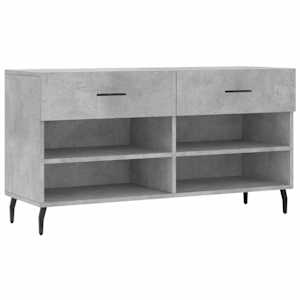 vidaXL jalatsipink, betoonhall, 102 x 35 x 55 cm, tehispuit