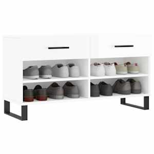Botník bílý s vysokým leskem 102 x 35 x 55 cm kompozitní dřevo - obrázek 3