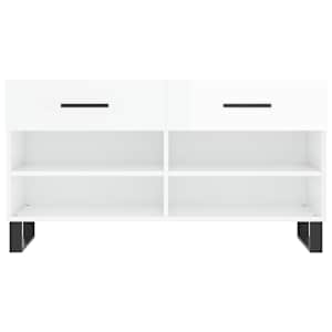 Botník bílý s vysokým leskem 102 x 35 x 55 cm kompozitní dřevo - obrázek 6