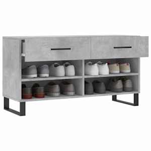 Botník betonově šedý 102 x 35 x 55 cm kompozitní dřevo - obrázek 4