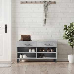 Botník betonově šedý 102 x 35 x 55 cm kompozitní dřevo - obrázek 1