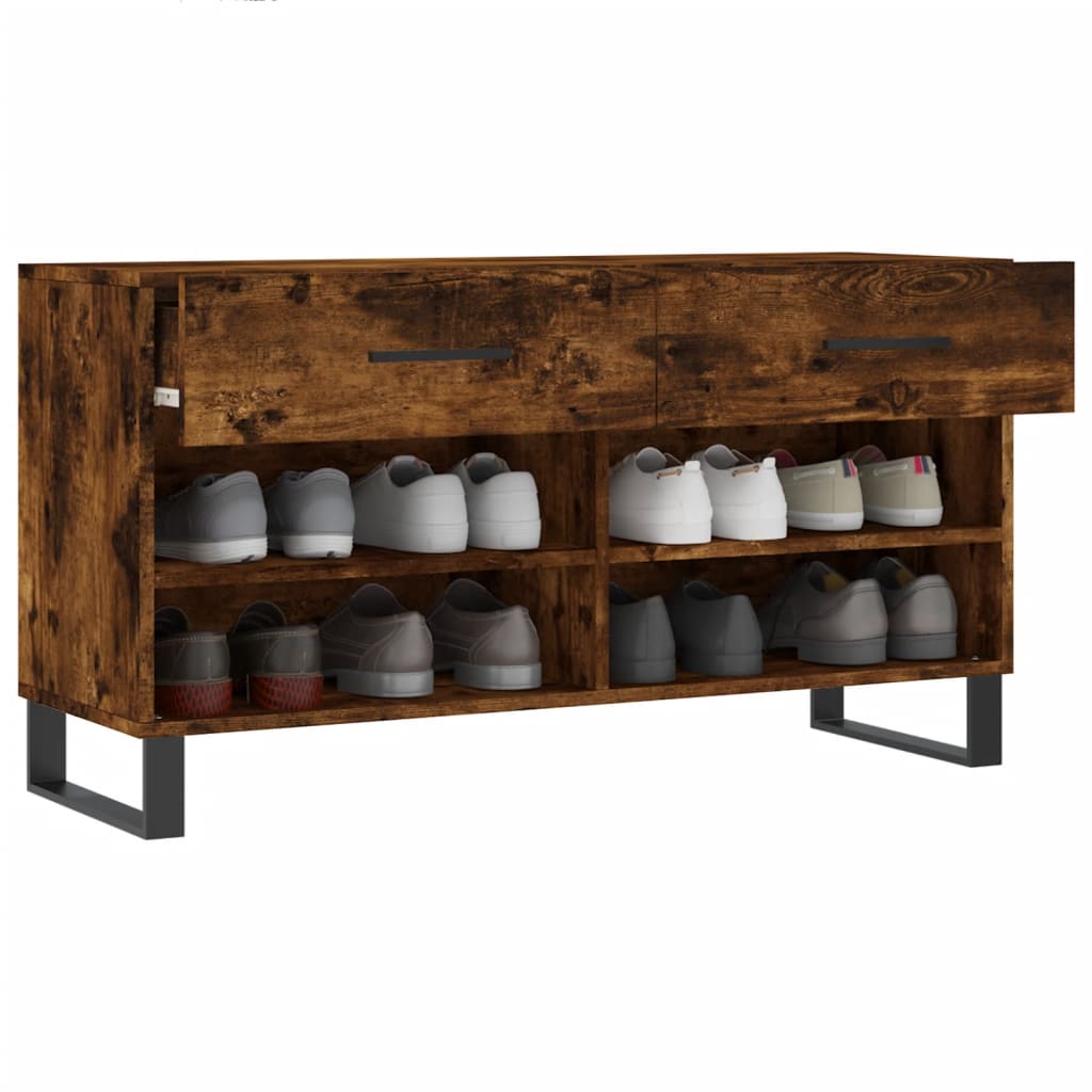 40.2 Rustic Bamboo Upholstered Entryway Flip Top Ample Storage Shoe Rack Bench with 3 Shelves