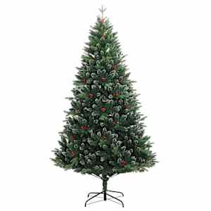 Umělý sklápěcí vánoční stromek s červenými bobulemi 120 cm - obrázek 2