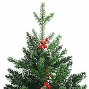 Umělý sklápěcí vánoční stromek s červenými bobulemi 120 cm - obrázek 4