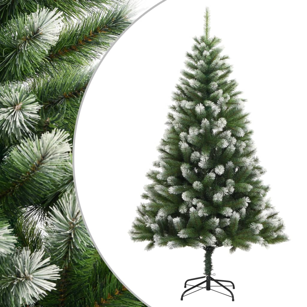 Image of vidaXL Artificial Hinged Christmas Tree with Flocked Snow 150 cm