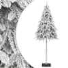 vidaXL kunstkuusk lumiste okstega, 210 cm