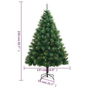 Umělý sklápěcí vánoční stromek se stojanem 210 cm - obrázek 9
