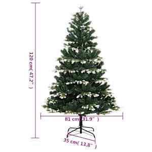Umělý sklápěcí vánoční stromek se sněhem 120 cm - obrázek 9