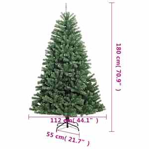Umělý sklápěcí vánoční stromek se stojanem zelený 180 cm - obrázek 9
