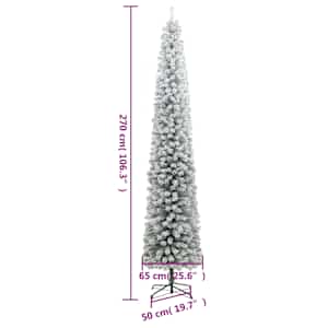 Úzký vánoční stromek se stojanem zasněžený 270 cm PVC - obrázek 7