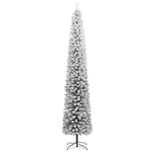 Úzký vánoční stromek se stojanem zasněžený 300 cm PVC - obrázek 2
