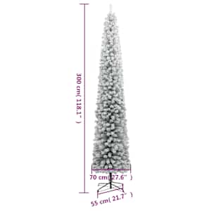 Úzký vánoční stromek se stojanem zasněžený 300 cm PVC - obrázek 7