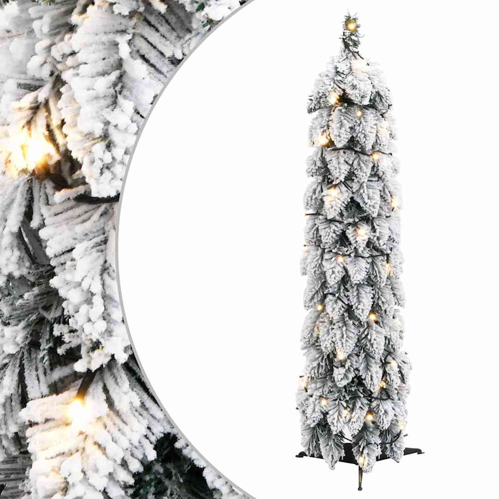vidaXL Künstlicher Weihnachtsbaum Beleuchtung & Schnee 45 LEDs 90 cm