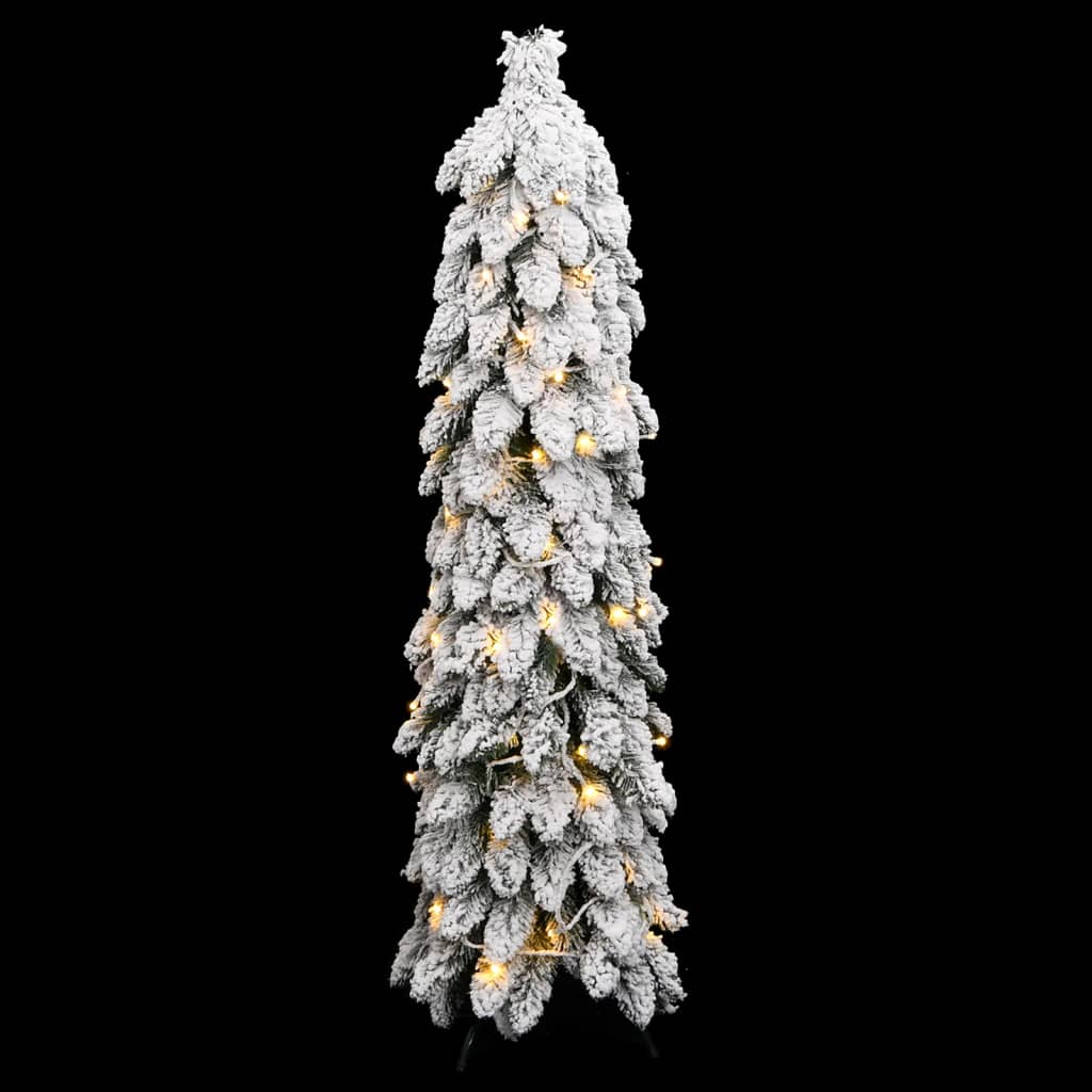 vidaXL Brad de Crăciun artificial cu 80 LED-uri și zăpadă, 150 cm