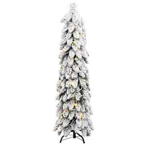 Umělý vánoční stromek s LED osvětlením zasněžený 80 LED 150 cm - obrázek 3