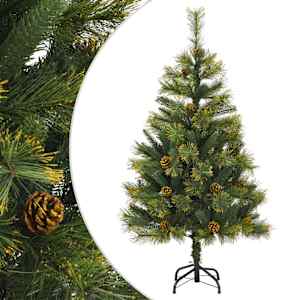 Umělý sklápěcí vánoční stromek s šiškami 120 cm - obrázek 1