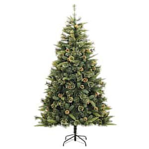 vidaXL Sapin de No&euml;l artificiel articul&eacute; avec pommes de pin 240 cm